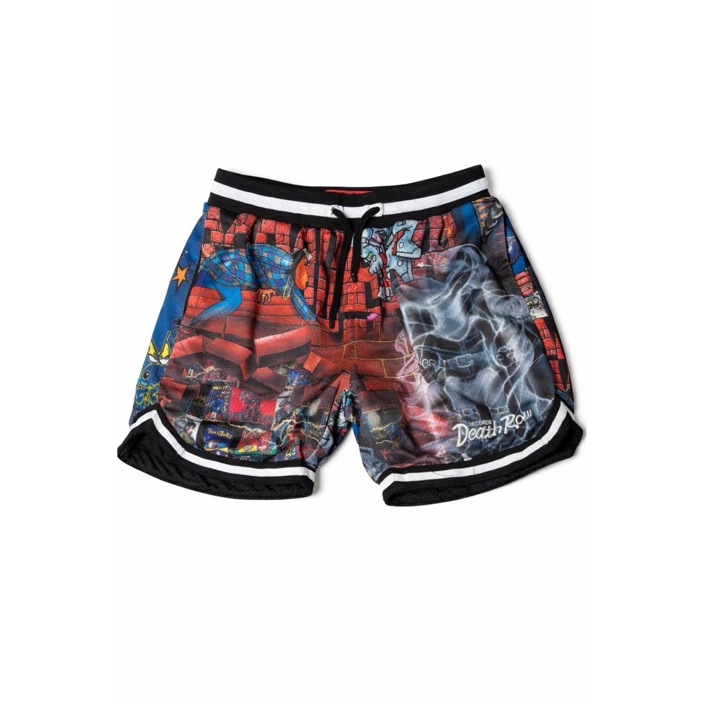 Death Row Records Shorts Mens M Graphic Mesh Streetwear Hip Hop Palace Collab